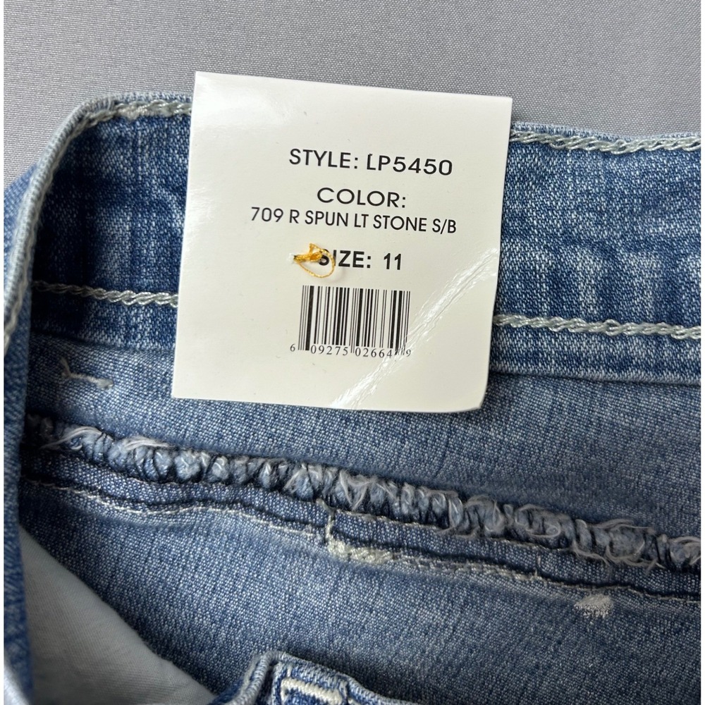 VTG Poco Jeans Women Size 11 Distressed Denim Jeans with Patches Beaded - Picture 8 of 10